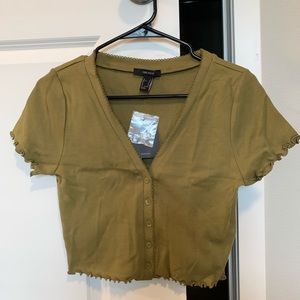 NWT Forever 21 cropped shirt